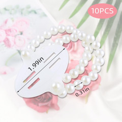 10 Pieces Pearl Corsage Wristlet Bracelet Elastic Wrist Corsages Bands for Weddi