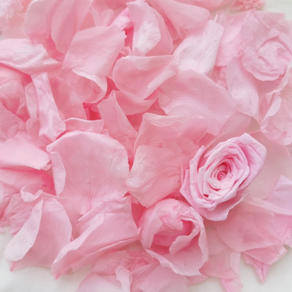 Natural Pink Rose Petals 3.52oz – Dried Flower Confetti for Weddings, Parties, D