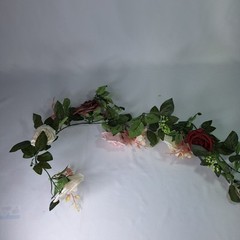 Artificial Rose Flower Burgundy Floral Garland 5ft – Wedding Ceremony Backdrop
