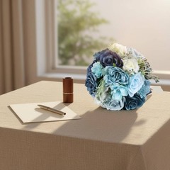 Blue and Pale Blossom Arrangement Long-Lasting Keepsake Handheld Flower