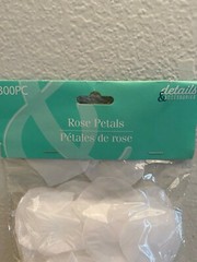 Details Accessories 300ct White Fabric Rose Petals Weddings Crafts Decorations