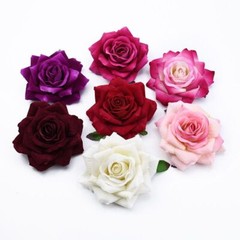 50pcs 10CM Big Artificial Rose Flower Christmas Decor Wedding Bridal Accessories