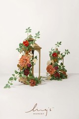 Ling’s moment 6Pack 1.8ft Artificial Flowers Garland Terracotta Lantern Flower