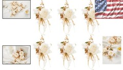 Handcrafted Faux Silk Wrist Corsages – 6 Elegant Accessories for Weddings