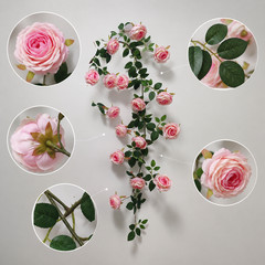 Artificial Rose Vine, artful simplicity Wall Hanging Outdoor Garland