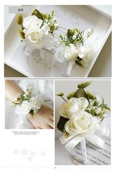 Wedding Bridesmaid Wrist Flowers Bracelet Brides Hand Fake for Wedding Supply