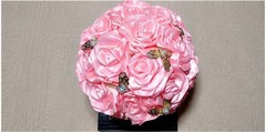 Handmade Bouquet for Quinceañera XV 21 eternal roses and butterflies