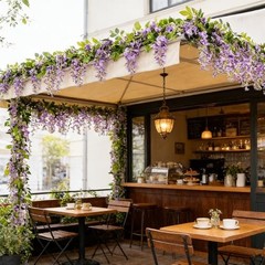 5 Pcs Wisteria Garland Artificial Flower Arch Floral Garland Decor Fake Purple