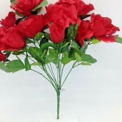 DIY Silk Flower Red Open Rose Bouquet refill (DIY)