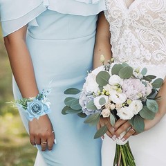 4 PCS Corsage and Boutonniere Set Wrist Flower Accessories C7R89298