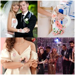 2Pcs Rose Bridesmaid Wrist Flower Artificial Bride Wrist Navy Blue