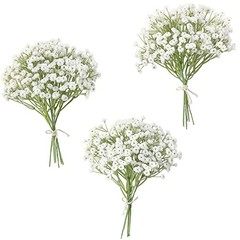18pcs Artificial Babys Breath Gypsophila Greenery Sprays, Real Touch White