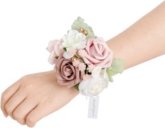 Ling’s Moment 2pcs Prom Wrist Corsage Artificial Flowers, Girl/Mother Corsage…