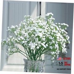 Baby Breath Flowers Artificial,12 Pcs Fake Babys Breath Real Touch White