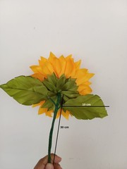Sunflower Satin Ribbon artificial flower bouquets Fully Handmade