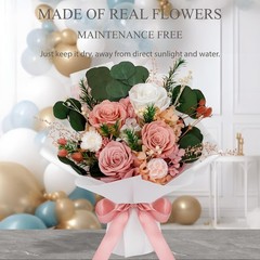 Perfectione Roses 4 Mixed Bouquet for 4 Roses, Dusty Rose 4
