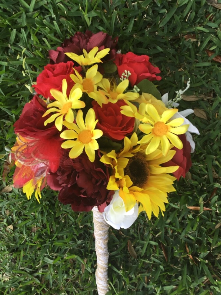 Sunflower wedding flowers package bridal bouquet decorations bouquets
