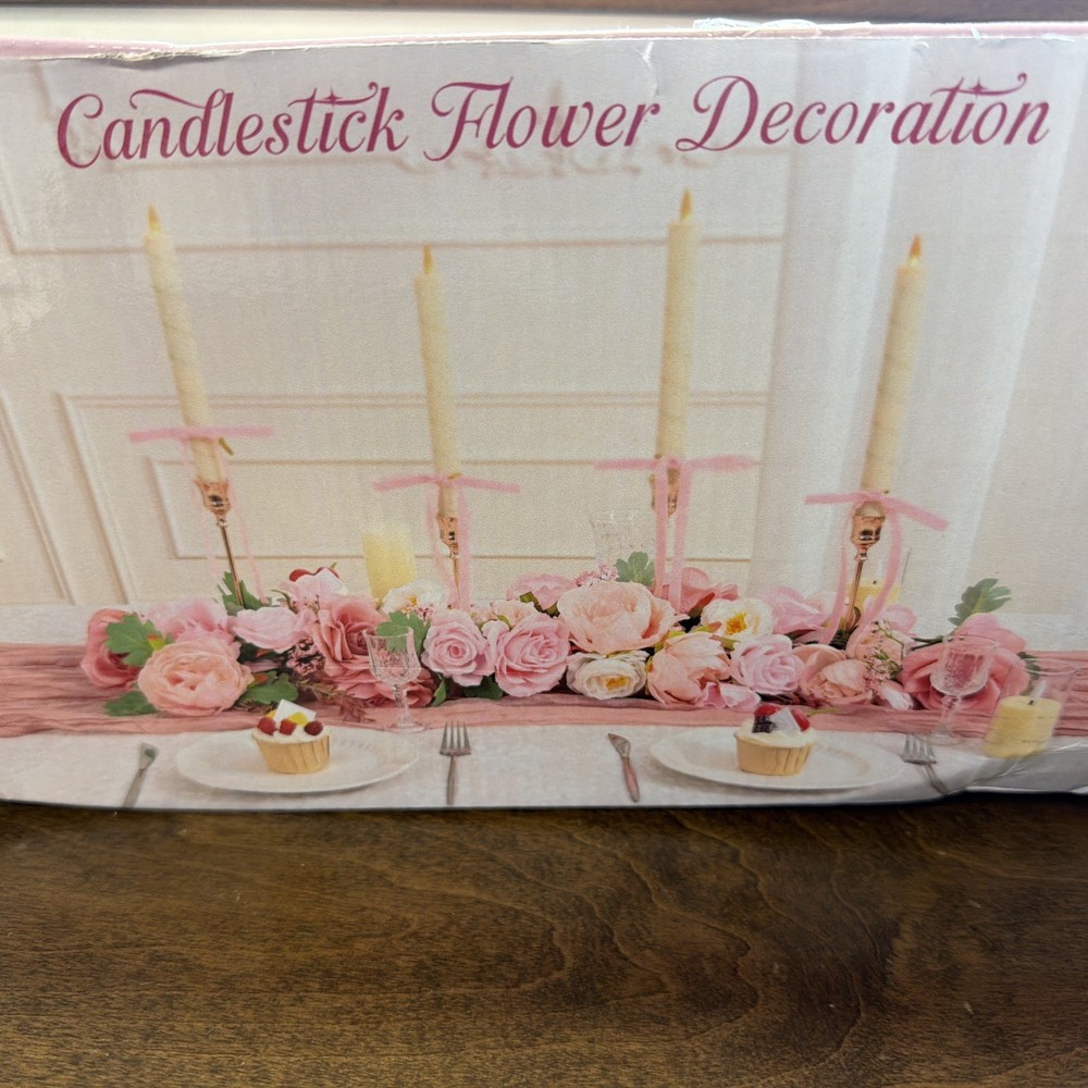 Candlestick Flour Decorations New In Box