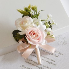 Wedding Bridesmaid Wrist Flowers Bracelet Brides Hand Fake for Wedding Supply