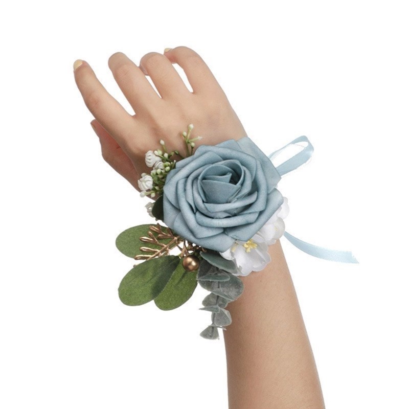 Elegant Wedding Boutonniere Artifical Flower Bridal Corsage for Weddings Party