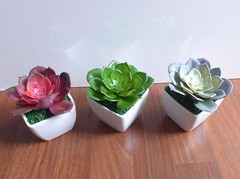3 Colors Lotus Potted Artificial Plants Mini Grass