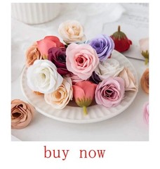 Artificial Flower Ten Head Silk White Rose Bundle Scrapbook Valentine Wedding Ou