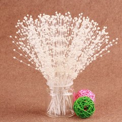 40 Bunch White Ivory Pearl Flower Stem Beads Garland Sprays Bridal Bouquet Wed