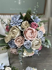 Unused Pine & Petal Sola Wood Wedding Bouquet Bridal Flowers