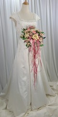 Rose and Ribbons Faux Floral Wedding Bouquet