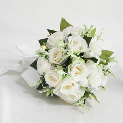 Wedding Bouquets for Bride Bridesmaid Bouquet Ivory Bridal Bouquet Artificial Ro