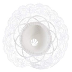 6Pcs Lace Bouquet Collar DIY Holder for Wedding Bridal Bouquets – White Lace Dec