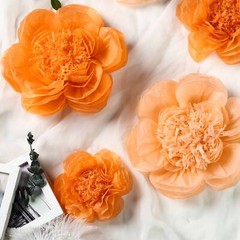 24 pcs 7″ 9″ 11″ wide Peonies Paper Tissue Flowers Wall Backdrop Decorations