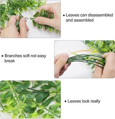 4Pcs Artificial Hanging Fern Plants FakeTrailing Foliage Flower Leaf Home Decor