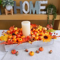 Winlyn 64 Pcs Mini Fall Artificial Harvest Pumpkins Orange Faux Foam