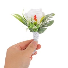 4Pcs Reusable Fabric Groom Boutonniere and Bridesmaid Corsage Wedding Accessory