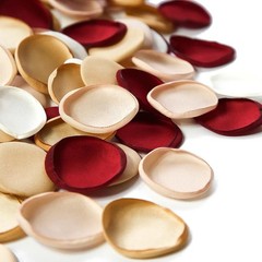 300pcs Red Gold Rose Petals for Wedding Decor