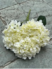 Large Size 5 Heads Artificial Flowers White Pink Hydrangea Silk DIY Wedding Brid