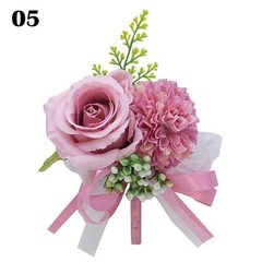 Wrist Flower Wedding Party Bridesmaid Groom Boutonniere Bride Gifts Rose Corsage