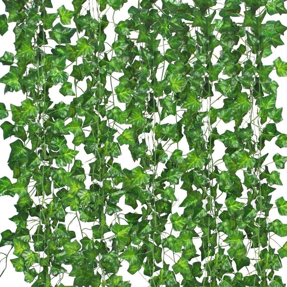 Comtelek 168 FT Artificial Ivy 24 Pack Vine Garland 168 ft, Green