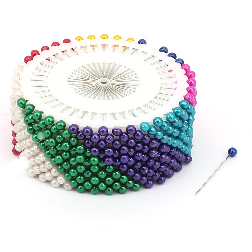 Multicolor Needlework Ball Head Pins 37mm Long 480pcs for Party Wedding