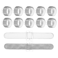 12 Pcs Corsage Wristlet Band, Elastic Wrist Corsage Bracelets Bands, Silver