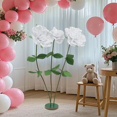 Giant Artificial Flowers Giant Rose for Decorations Artificial Flowers with Base