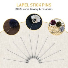 20PCS Pin Stick Metal Safety Brooch Pin Collar Clip Pin Clutches Stick Brooches