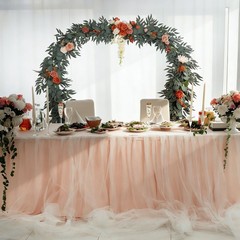 275cm Flower Garland Handmade Rattan Artificial Floral Garland For Wedding Party