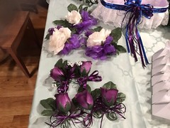 Wedding & More! Flower Basket Boutonnieres Corsages Royal Purple & Royal Blue