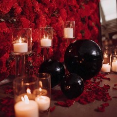 Yescom 8PCS Disco Ball 7″/12″/16″/20″/24″ for 70s 80s Party Events Wedding Black