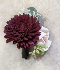 Peach Burgundy Bridal Bouquet Sola Wood Orange Blush Rose Wedding Flowers Prom