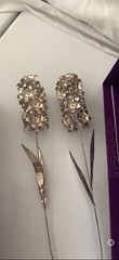 Persian Silver Jasmine Flowers Set Of 2 Branches. New In Original Cases.