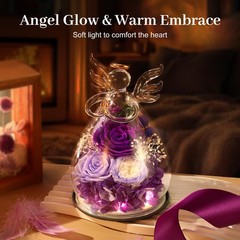 Bessol Gifts 3.86*5.91 inch, Purple(rose, Austin, Baby’s Breath, Hydrangea)