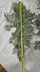 2 pcsWedding Arch Flowers Pink White Artificial Rose 3.9ft x 1.3ft&2.2ft x1.08ft